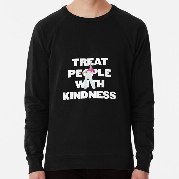 Harry Styles Treat People With Kindness w/ Fine Line Cover Pose - White Lightweight Sweatshirt