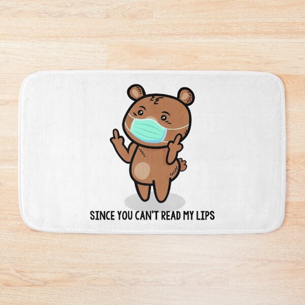 Item preview, READ MY LIPS Sheeple - FUNNY & CUTE sign language Bear Mask Cartoon meme designed and sold by originalsusie.