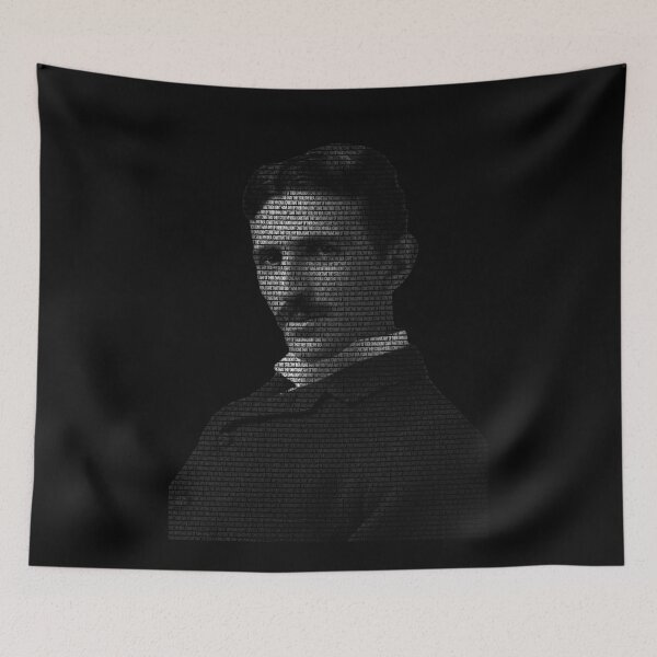 Item preview, Nikola Tesla text portrait. designed and sold by TashaVector.