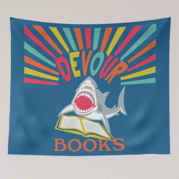 Item preview, Devour Books Shark designed and sold by SharksOnShore.