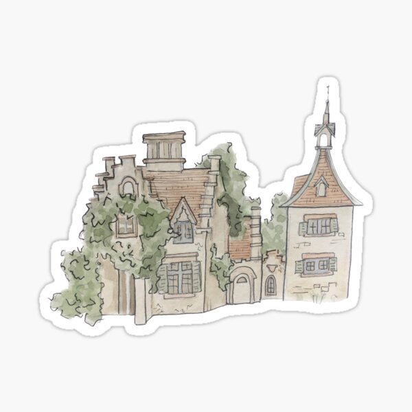 Sunnyside Illustration von Washington Irving im Aquarell Sticker