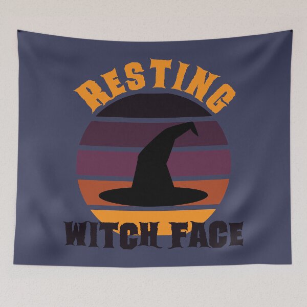 Item preview, Resting Witch Face - Funny Girl Halloween - Blue designed and sold by AJ-DesignCo.