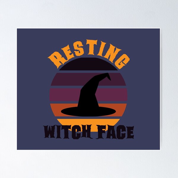 Item preview, Resting Witch Face - Funny Girl Halloween - Blue designed and sold by AJ-DesignCo.