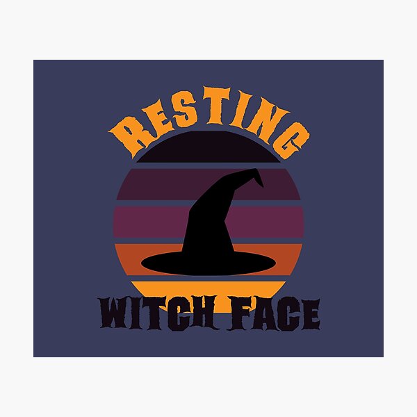 Item preview, Resting Witch Face - Funny Girl Halloween - Blue designed and sold by AJ-DesignCo.