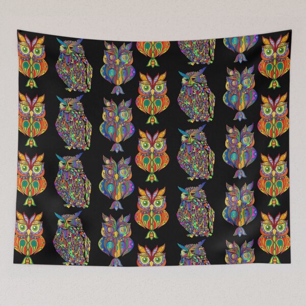 Item preview, Owls - Three Stained Glass Style designed and sold by ittybittyowl.