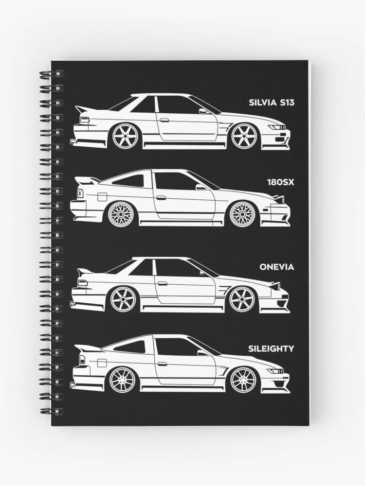 Nissan Silvia S13 Generations Spiral Notebook By Dreamsonrims Redbubble