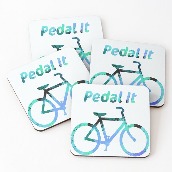Item preview, Aqua Blue Bicycle Fitness Graphic Pattern Print designed and sold by NancyMerkle.