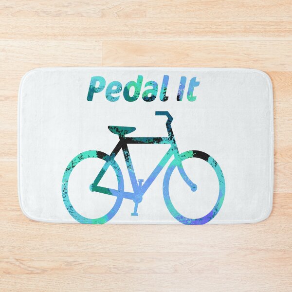 Item preview, Aqua Blue Bicycle Fitness Graphic Pattern Print designed and sold by NancyMerkle.
