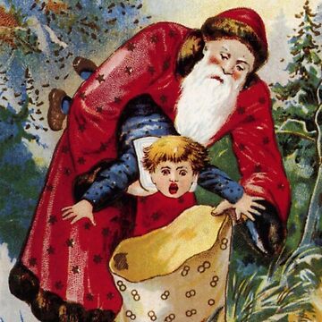 Artwork thumbnail, Santa Hates You - Funny, Mean Vintage Christmas Card by ToruandMidori