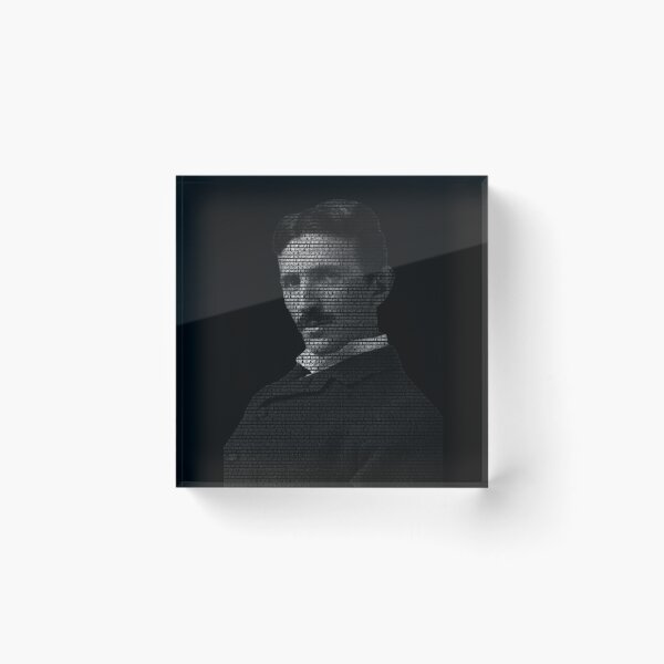 Item preview, Nikola Tesla text portrait. designed and sold by TashaVector.