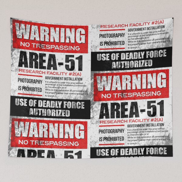Item preview, Warning Area 51 designed and sold by sisusisu.