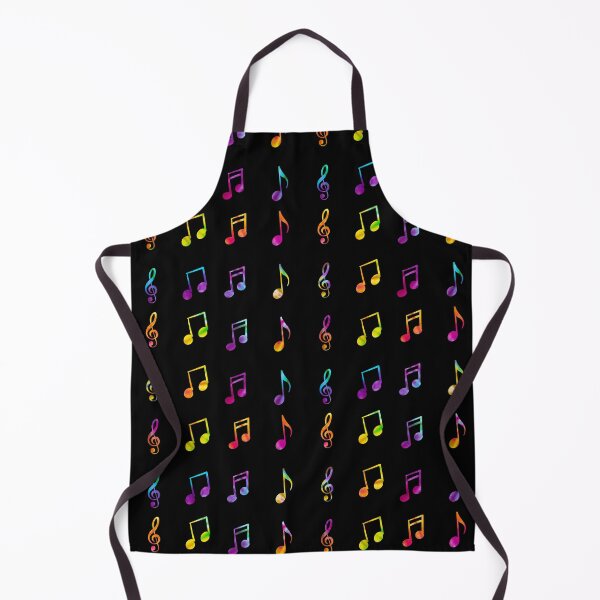 Tie Dye Color Music Notes Pack Pattern Apron