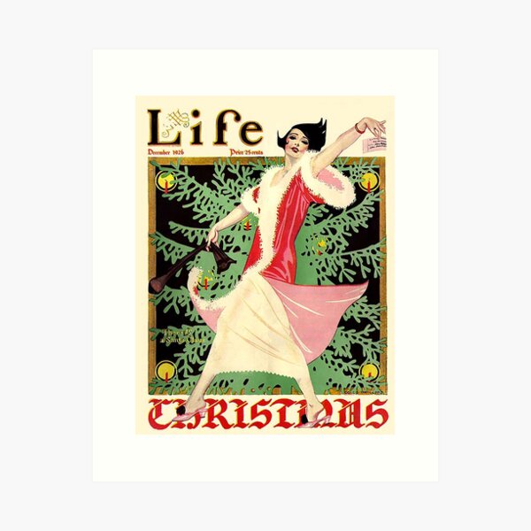Vintage Life Magazine Christmas Cover Art Print