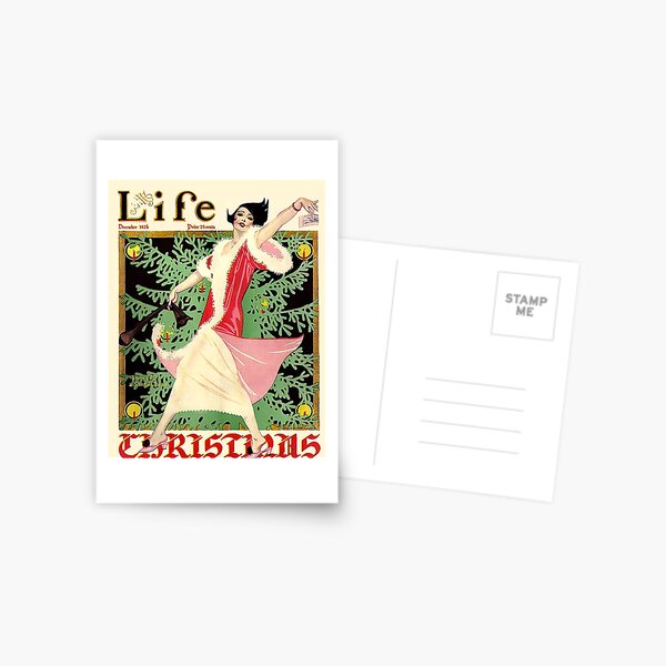 Vintage Life Magazine Christmas Cover Postcard