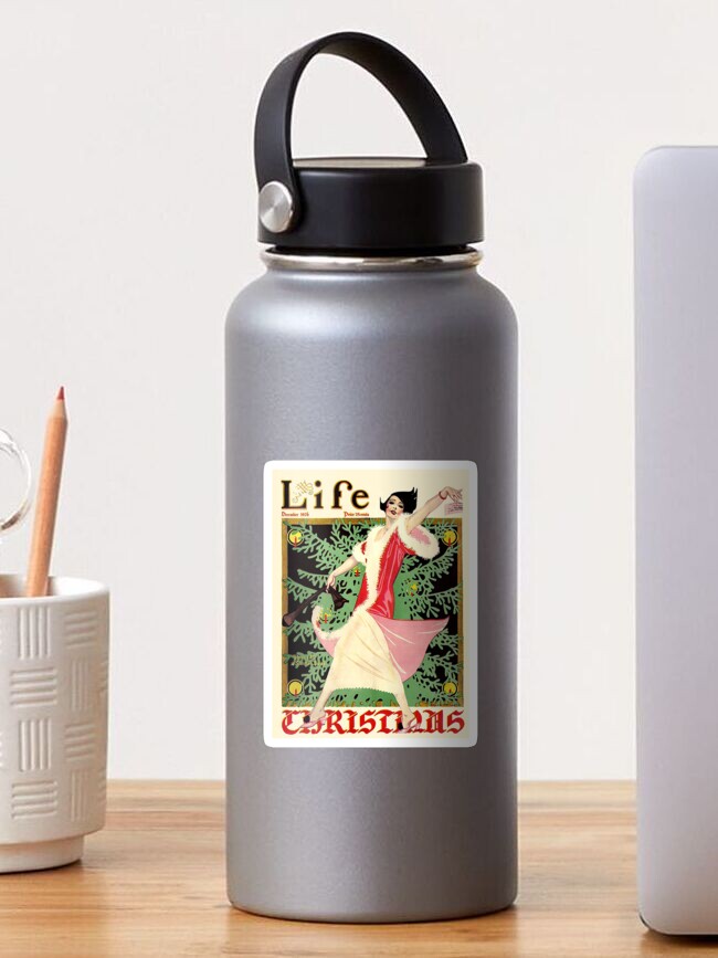Thumbnail 1 of 3, Sticker, Vintage Life Magazine Christmas Cover designed and sold by douglasewelch.