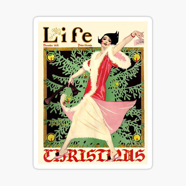 Vintage Life Magazine Christmas Cover Sticker