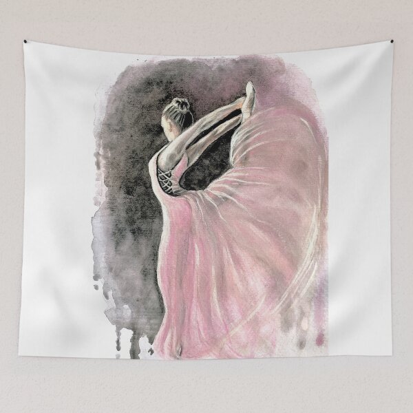 Item preview, Pink Ballerina I original watercolor painting designed and sold by GittaG74.