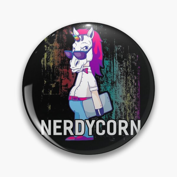 Artikelvorschau, Nerd Einhorn Nerdycorn Nerdy Geek Bunt Funny entworfen und verkauft von NixBob.