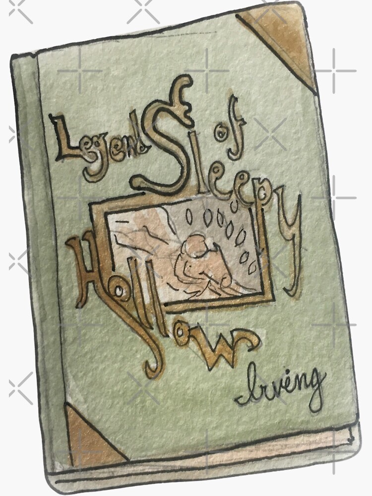 Thumbnail 3 of 3, Sticker, Legend of Sleepy Hollow Book Illustration in Watercolor designed and sold by Regan Ralston.