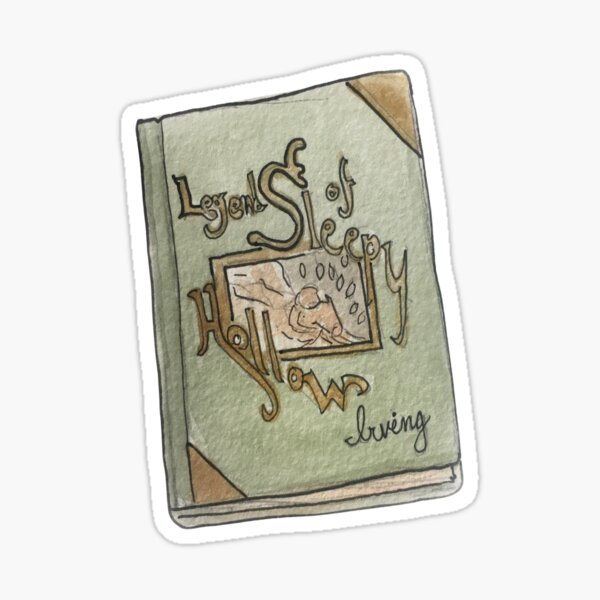 Legend of Sleepy Hollow Book Illustration in Watercolor Sticker