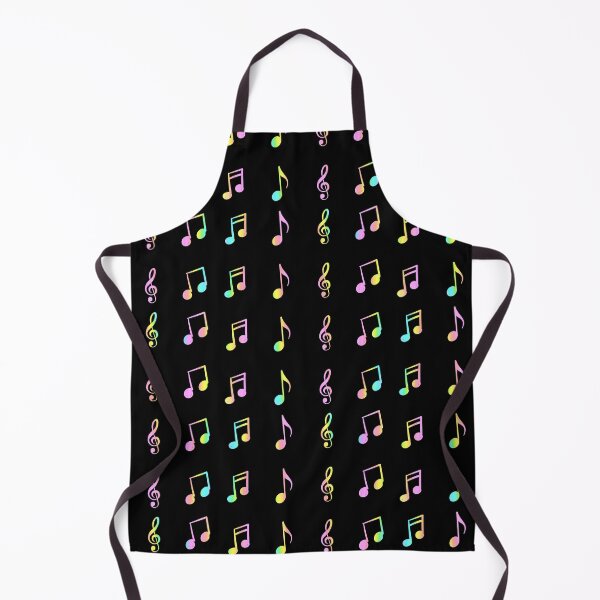 Pastel Color Music Notes Pack Pattern Apron