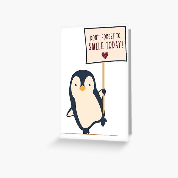 Item preview, dont forget to smile today penguin designed and sold by prem sai.