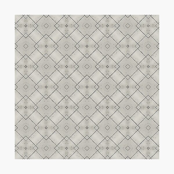 Item preview, Grungy Gray Vintage Interlocked Square Tile Pattern  designed and sold by AmaTierra.