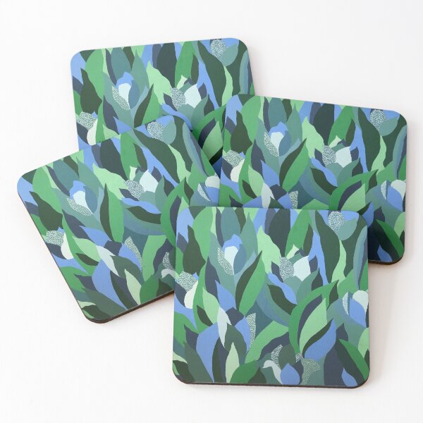 Item preview, blue-green composition with tulips designed and sold by esavina.