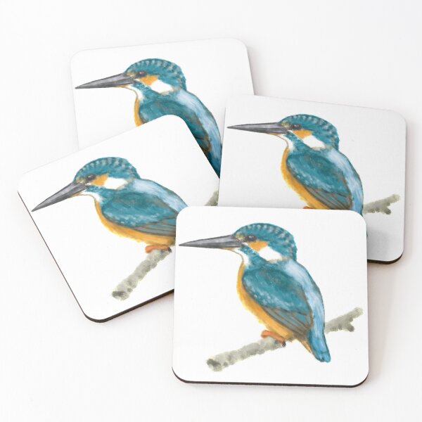 Item preview, Perched Kingfisher in Painted Canvas Style designed and sold by Hragra.
