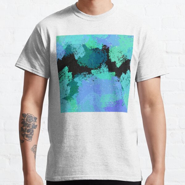 Modern Impressionist Style Abstract Art Design Marine Colors Classic T-Shirt