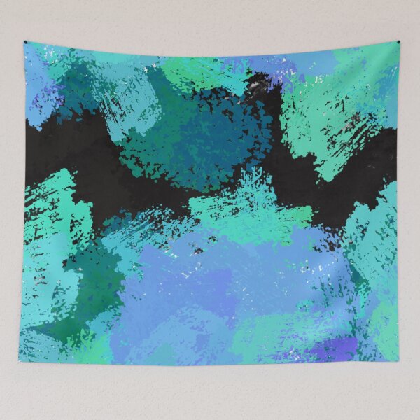 Item preview, Modern Impressionist Style Abstract Art Design Marine Colors designed and sold by NancyMerkle.