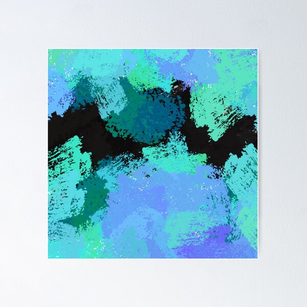 Item preview, Modern Impressionist Style Abstract Art Design Marine Colors designed and sold by NancyMerkle.