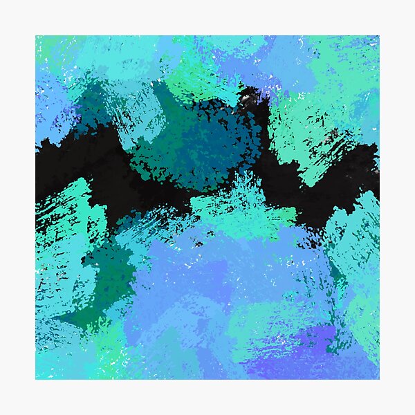 Item preview, Modern Impressionist Style Abstract Art Design Marine Colors designed and sold by NancyMerkle.