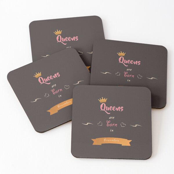 Item preview, Queens are born in November Colorful text Sticker pack designed and sold by aloresarts.