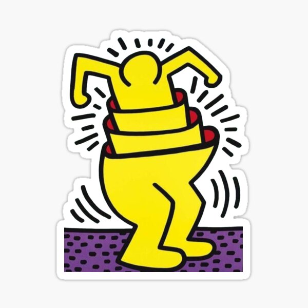 haring pop art Sticker