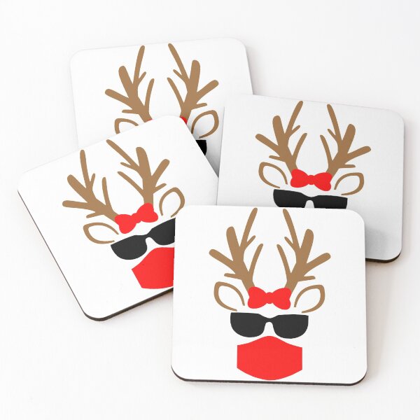 Item preview, Funny Rudolph The Reindeer with Face Mask and Sunglasses Christmas 2020 designed and sold by sasigifts.