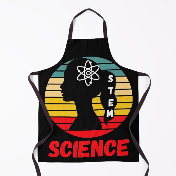 Aperçu de l'œuvre SCIENTIFIQUE DE LABORATOIRE MÉDICAL STEM ATOM RETRO SUNSET WOMEN IN SCIENCE créée et vendue par Hippiesole.