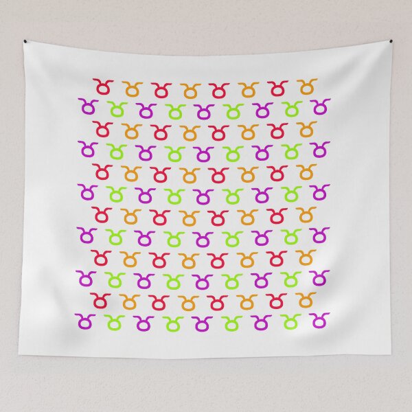 Item preview, Multicolored Taurus sign, astrology zodiac symbol white background designed and sold by Stéphane  Thirion.