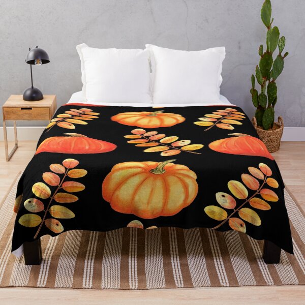Item preview, Pumpkin and leaves pattern  designed and sold by Designhub14.