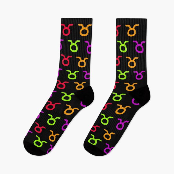 Item preview, Multicolored Taurus sign, astrology zodiac symbol black background designed and sold by Stéphane  Thirion.