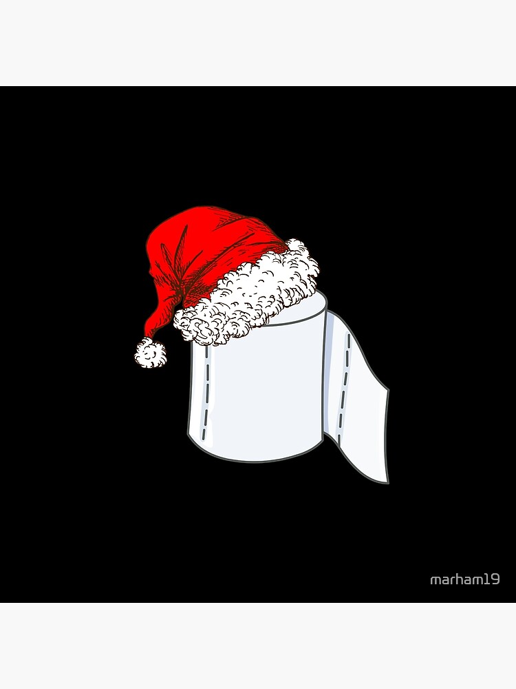 toilet paper with santa hat