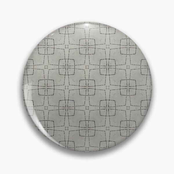 Item preview, Grungy Gray Vintage Rounded Square and Crossing Star Pattern  designed and sold by AmaTierra.