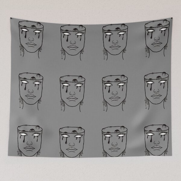 Item preview, Mindless: Original Line Art Drawing-Grey Background designed and sold by Arthemeral.