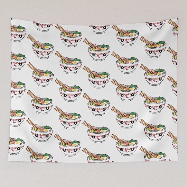 Item preview, Yummy Cute Ramen Face Kawaii Noodles designed and sold by ButterflyX.