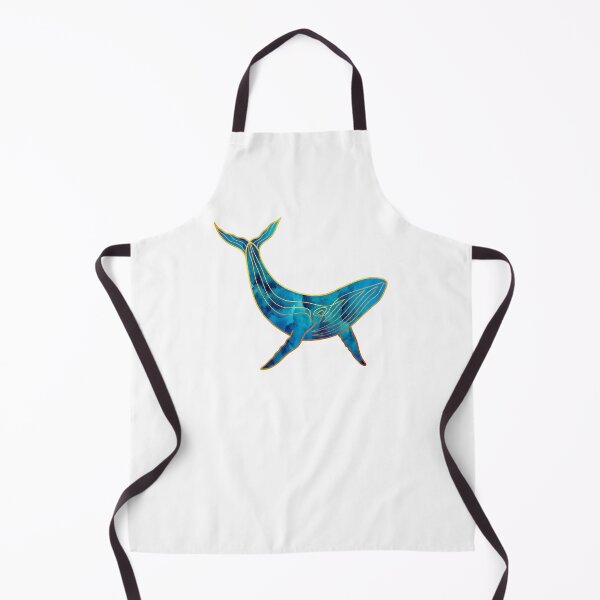 Item preview, Watercolor Blue and Gold Whale designed and sold by MA DESIGNS.