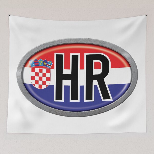 Item preview, Croatia International Vehicle Code Metal Plate designed and sold by travelwitheric.