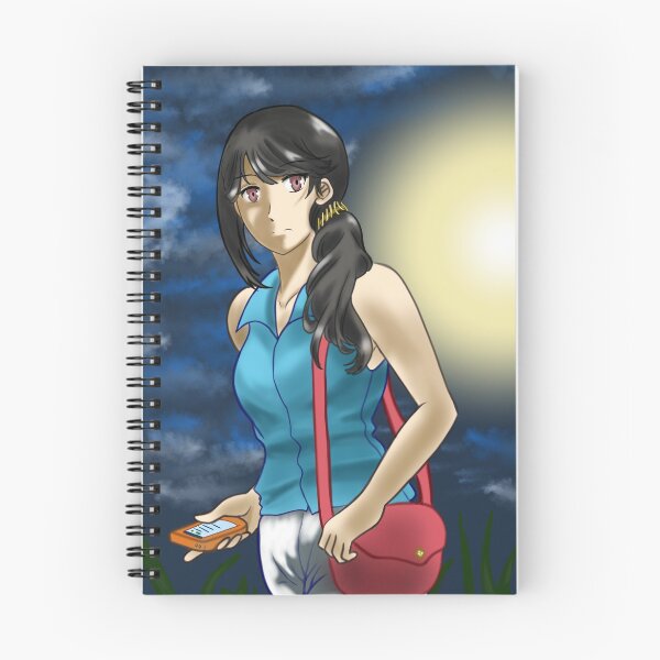 Item preview, cute anime girl in the middle of the night designed and sold by adeliartshop.
