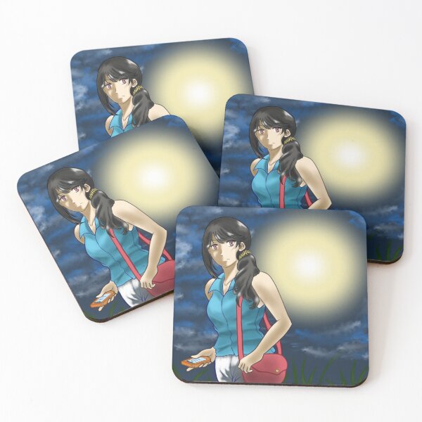 Item preview, cute anime girl in the middle of the night designed and sold by adeliartshop.