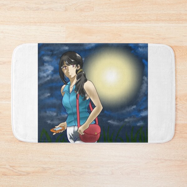 Item preview, cute anime girl in the middle of the night designed and sold by adeliartshop.