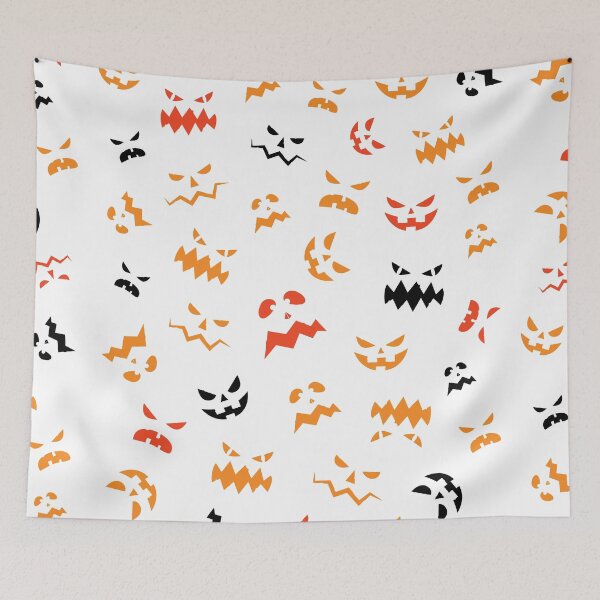 Item preview, Copy of Pumpkin faces pattern spooky halloween jack o lantern designed and sold by GoodyLeo.